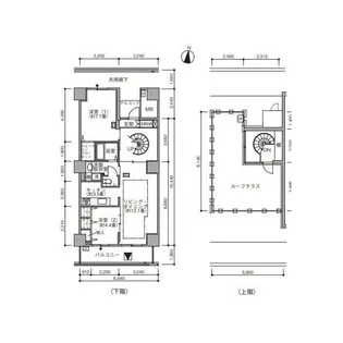 東雲キャナルコートCODAN21号棟【14階】の間取り