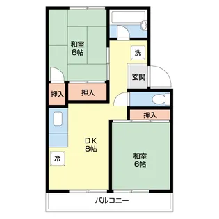 ハイツ理歩B【2階】の間取り