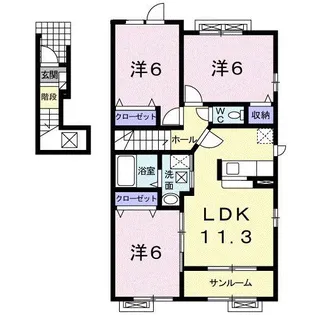 ブランシェスII【2階】の間取り