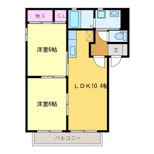 アルツノバI・II【2階】の間取り