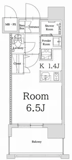 エンクレスト天神GLEE【4階】の間取り