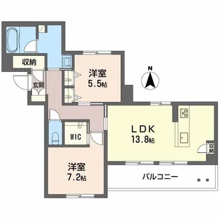 Terrace米ケ袋(テラス)【4階】の間取り