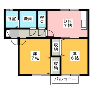 ファミールI 北棟【2階】の間取り