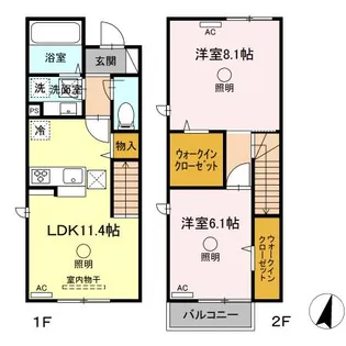 トリシア小山の間取り