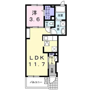 ヴィラ・大堀端C【1階】の間取り