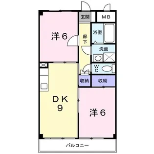 シャトレー多田【1階】の間取り