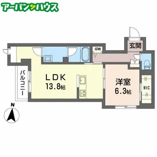 シャーメゾンアストラ【2階】の間取り