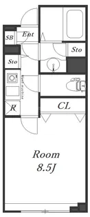 メゾン・ド・ヴィレ日本橋茅場町【2階】の間取り
