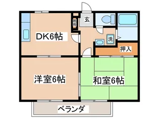 稲荷坂ハイツ【2階】の間取り