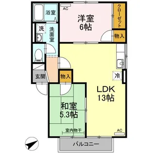 のぎく A棟【2階】の間取り