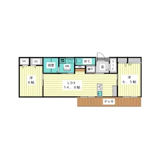 Hebel CADENZA HOSHIGAOKA【1階】の間取り