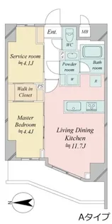 ドゥーエ王子神谷【7階】の間取り