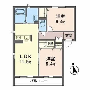 ソムニウムB【2階】の間取り