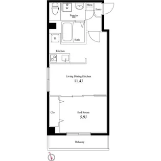 ラヴィエント浅草言問【3階】の間取り