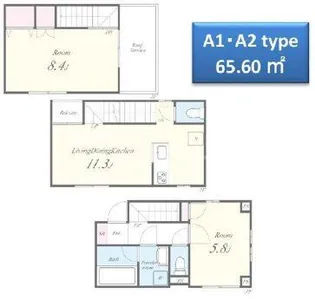 仮称)ミ・パティオA棟の間取り