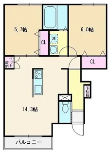 メゾン ボヌール A棟【1階】の間取り