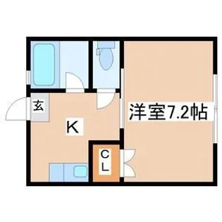 ラレーブ多賀城II【2階】の間取り