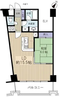 ビューパレー鴨川【3階】の間取り