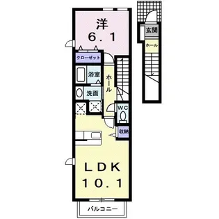 ボニ-ト旭II【2階】の間取り