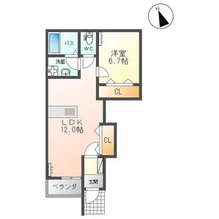 コーポ高橋II【1階】の間取り