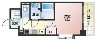 スプランディッド阿倍野【6階】の間取り