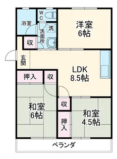 第1西形マンション【3階】の間取り