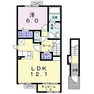 カレントレジデンス三和 II【2階】の間取り