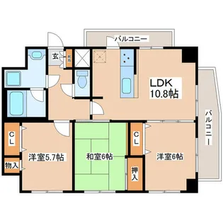 ライオンズマンション梅島第5【12階】の間取り