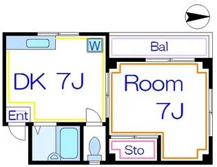第二アサヒハイツ【3階】の間取り