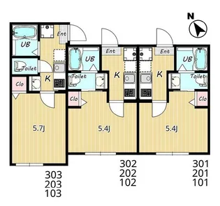 NEXUS三春【1階】の間取り