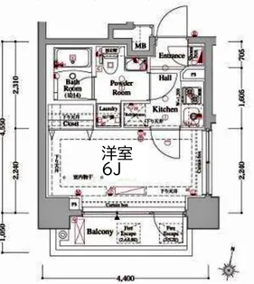 OMNIA横濱阪東橋【3階】の間取り