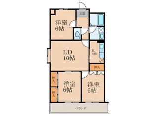 ノアーズアーク安部山公園【3階】の間取り