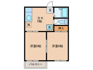ハイツ北山【2階】の間取り