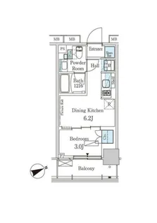 パークアクシス芝浦キャナル【3階】の間取り