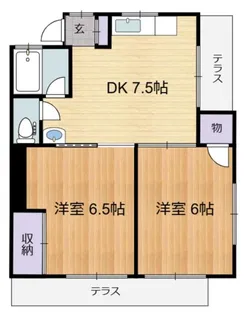 ヴィラプルニエ【1階】の間取り