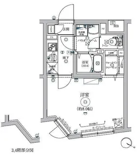RELUXIA都立大学【3階】の間取り