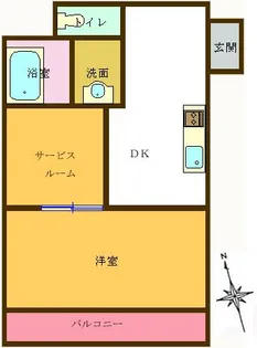サンライズマンション【3階】の間取り