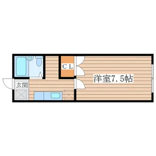 グリーンハイツ(秋保)【1階】の間取り