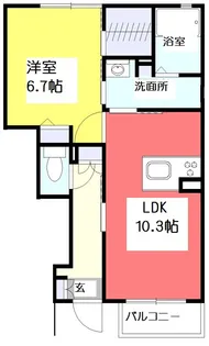 シャーメゾンベルクレールB【1階】の間取り