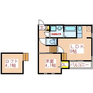 Bears01(ベアーズ01)【1階】の間取り