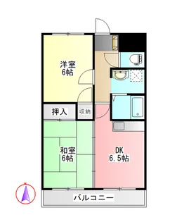 コーポ桂川【1階】の間取り