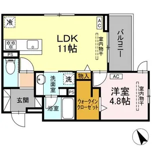 ル・カヴァリエ【2階】の間取り
