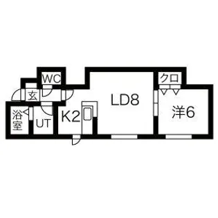 REST HILLS白石駅 A棟【2階】の間取り
