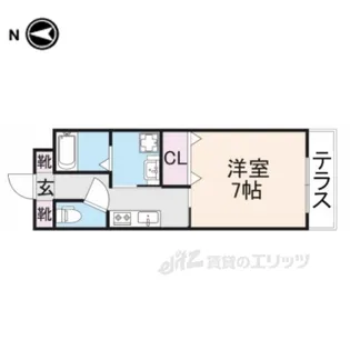 シャンテー長尾【1階】の間取り