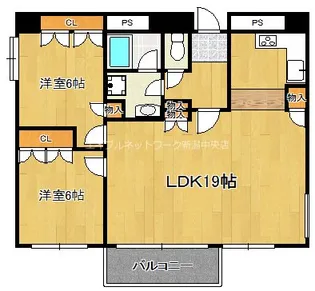 リバーサイド新潟【7階】の間取り