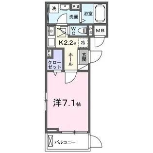 ラフレシール ウエスト【1階】の間取り