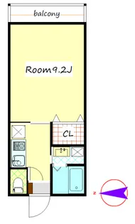 ハイツフレンド駒形A【2階】の間取り