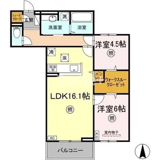 アルモギオーネ【1階】の間取り