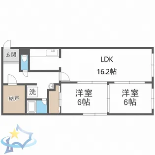 リバーパーク中島公園【4階】の間取り