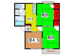 ヴェルレーヌ浦和【1階】の間取り